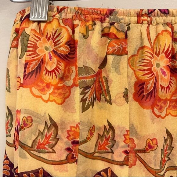 Ellen Tracy midi silk pleated skirt. Size M - Picture 2 of 6